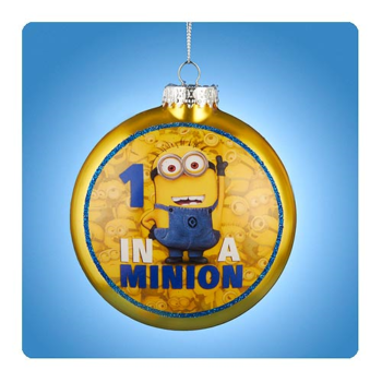 Despicable Me 1-in-a-Minion Gold Glass Ball Ornament