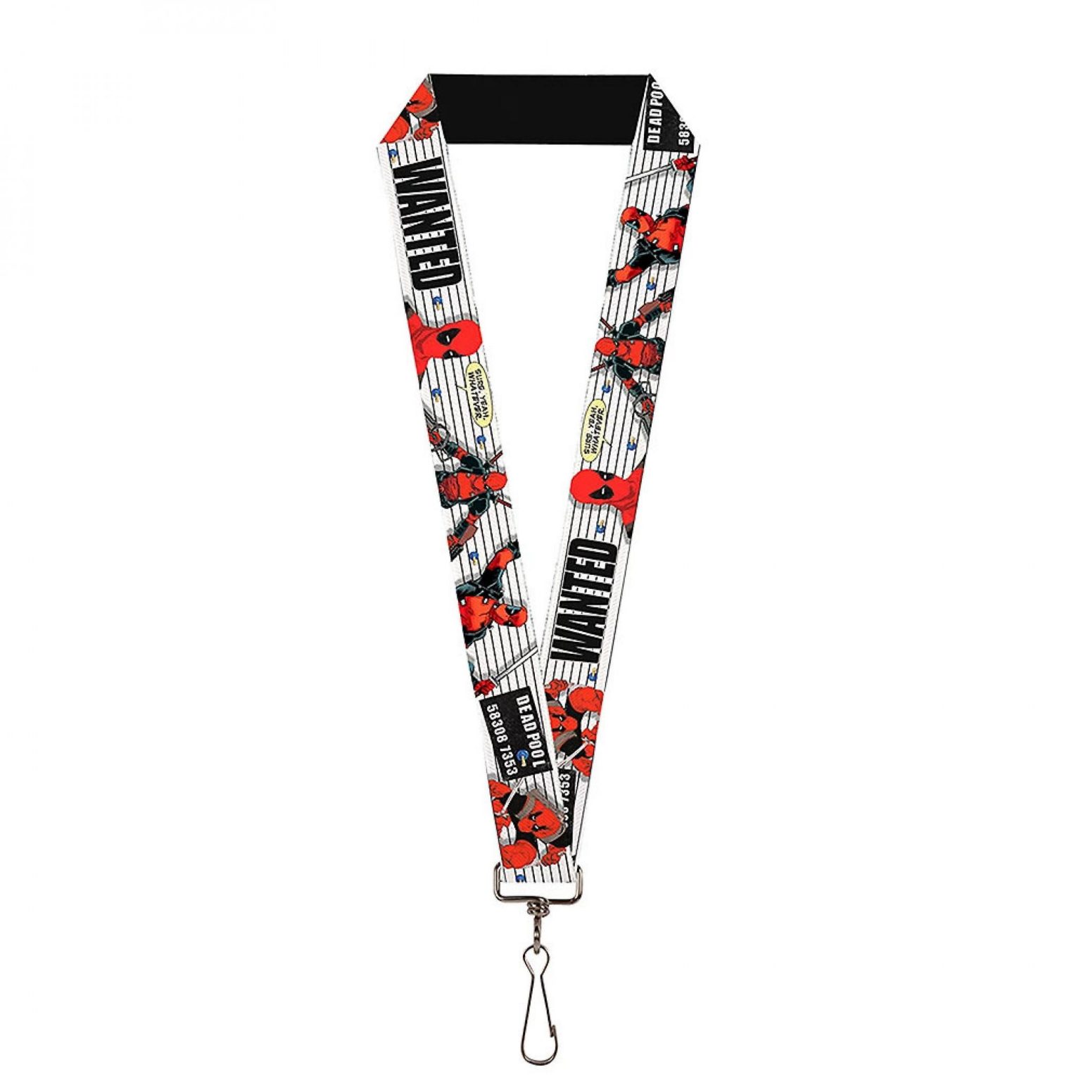 BUCKLE DOWN DEADPOOL LANYARD DEADPOOL WANTED ACTION POSES LINEUP QUOTES ...