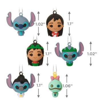 HALLMARK ORNAMENTS DISNEY STITCH SET OF 6 MINI CHRISTMAS TREE ORNAMENTS
