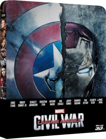 Marvel's Captain America Civil War Steelbook Blu-Ray 3D Pack